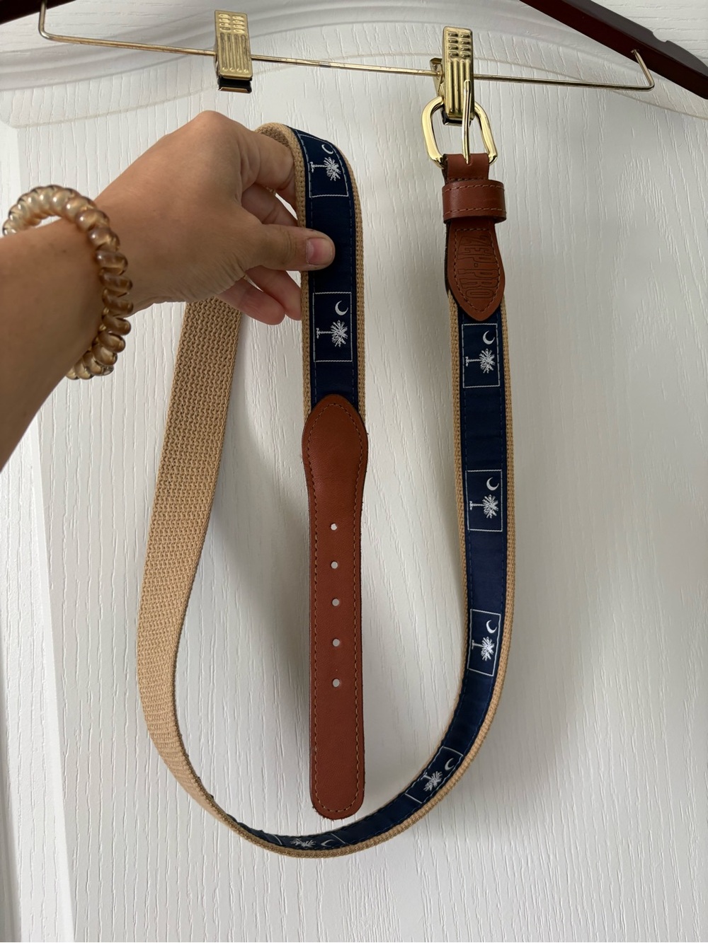Palm Moon Ribbon Belt men’s size 44